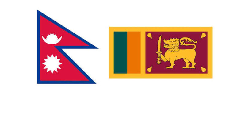 Sri Lanka & Nepal Flags