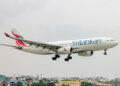 Sri Lankan airlines flight landing