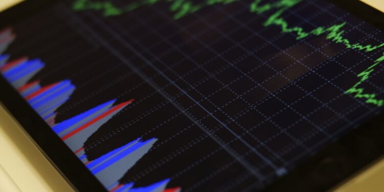 stock exchanges on a tab